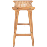 ZZZtime Mattresses 68cm August Rattan &amp; Teak Wood Counter Stool