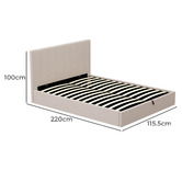 Chiswick Living Evandale Upholstered Gas Lift Storage Bed Frame