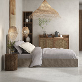 Chiswick Living Evandale Upholstered Gas Lift Storage Bed Frame