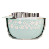 Chiswick Living 5 Piece Carol Icy Snowflake Cookie Cutter &amp; Mix Bowl Set
