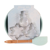 Chiswick Living 5 Piece Carol Icy Snowflake Cookie Cutter &amp; Mix Bowl Set