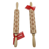 Chiswick Living Carol Snowflake Embossed Rolling Pin