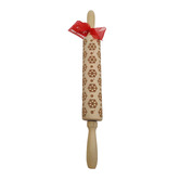 Chiswick Living Carol Snowflake Embossed Rolling Pin