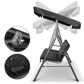 Chiswick Living 3 Seater Anton Outdoor Canopy Swing Chair