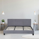 Milano Grey Sienna Luxury Bed Frame | Temple & Webster