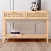 Chiswick Living Senna Rattan Console Table