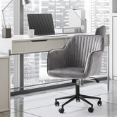 Chiswick Living Arles Mid-Back Velvet Office Chair