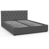 Chiswick Living Grey Capri Luxury Gas Lift Storage Bed | Temple & Webster