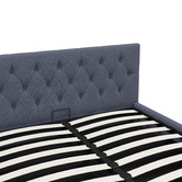 Chiswick Living Charcoal Capri Luxury Gas Lift Storage Bed
