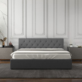 Chiswick Living Grey Capri Luxury Gas Lift Storage Bed