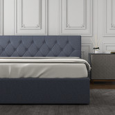 Chiswick Living Charcoal Capri Luxury Gas Lift Storage Bed