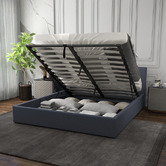 Chiswick Living Charcoal Capri Luxury Gas Lift Storage Bed