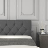 Chiswick Living Grey Capri Luxury Gas Lift Storage Bed