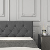 Chiswick Living Grey Capri Luxury Gas Lift Storage Bed
