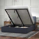 Chiswick Living Charcoal Milano Luxury Gas Lift Storage Bed
