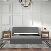 Chiswick Living Grey Milano Luxury Gas Lift Storage Bed