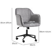 Chiswick Living Arles Mid-Back Velvet Office Chair