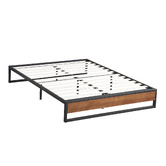 Chiswick Living Black Sandor Metal &amp; Wood Bed Base