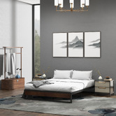 Chiswick Living Black Sandor Metal &amp; Wood Bed Base