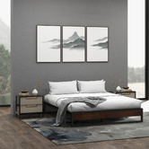 Chiswick Living Black Sandor Metal &amp; Wood Bed Base