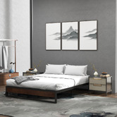 Chiswick Living Black Sandor Metal &amp; Wood Bed Base