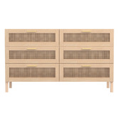 Chiswick Living Senna Rattan 6 Drawer Chest