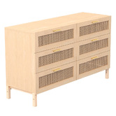 Chiswick Living Senna Rattan 6 Drawer Chest