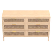 Chiswick Living Senna Rattan 6 Drawer Chest