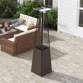 Chiswick Living 227cm Stanley Rattan Pyramid Gas Patio Heater
