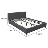 Chiswick Living Charcoal Sienna Luxury Bed Frame