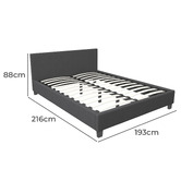 Chiswick Living Charcoal Sienna Luxury Bed Frame