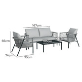 Chiswick Living 5 Seater Judie Outdoor Lounge Set
