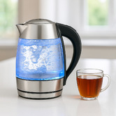 Chiswick Living Ruben 1.7L Stainless Steel &amp; Glass Electric Kettle