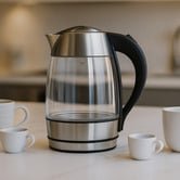 Chiswick Living Ruben 1.7L Stainless Steel &amp; Glass Electric Kettle