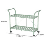 Chiswick Living Giselle 2 Tier Foldable Bar Cart