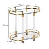 Chiswick Living Genevieve 2 Tier Bar Cart
