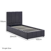 Chiswick Living Darina Boucle Gas Lift Bed Frame