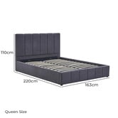 Chiswick Living Darina Boucle Gas Lift Bed Frame