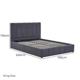 Chiswick Living Darina Boucle Gas Lift Bed Frame
