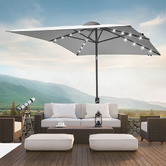 Chiswick Living 3m Market Umbrella with Solar LED Lights