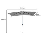 Chiswick Living 3m Market Umbrella with Solar LED Lights