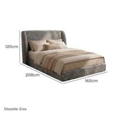Chiswick Living Dark Grey Tamy Upholstered Bed Frame