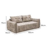 Chiswick Living Beige Humi 2 Seater Chenille Sofa