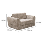 Chiswick Living Beige Pascua Single Chenille Sofa Bed