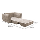 Chiswick Living Beige Pascua Single Chenille Sofa Bed
