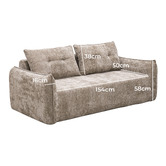 Chiswick Living Beige Humi 2 Seater Chenille Sofa