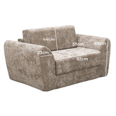Chiswick Living Beige Pascua Single Chenille Sofa Bed