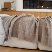 Capeview Interiors Check Brighton New Zealand Wool Throw Rug