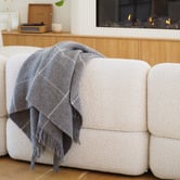 Capeview Interiors Check Brighton New Zealand Wool Throw Rug