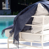 Capeview Interiors Oxford Wool-Blend Throw Blanket